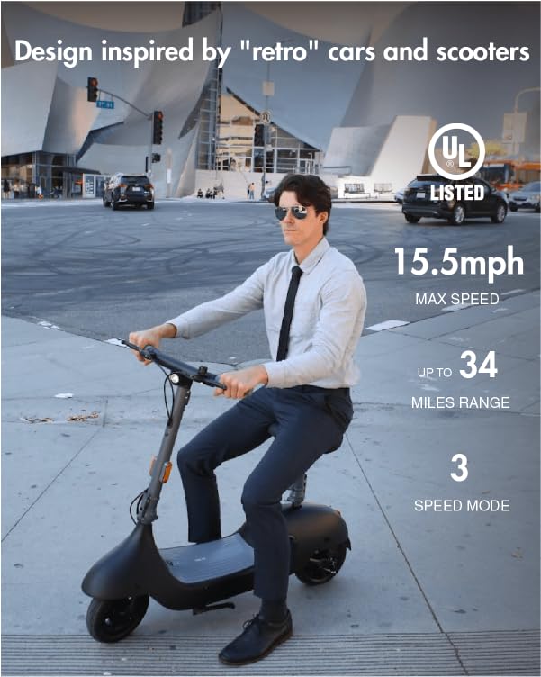 OPEN BOX- OKAI Beetle EA10A Seated e-Scooter Color Black #4736 - Image 3