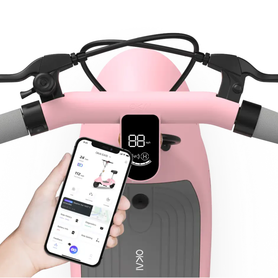 OPEN BOX- OKAI Ceetle PRO EA10C Seated e-Scooter Color Pink #1924 - Image 4