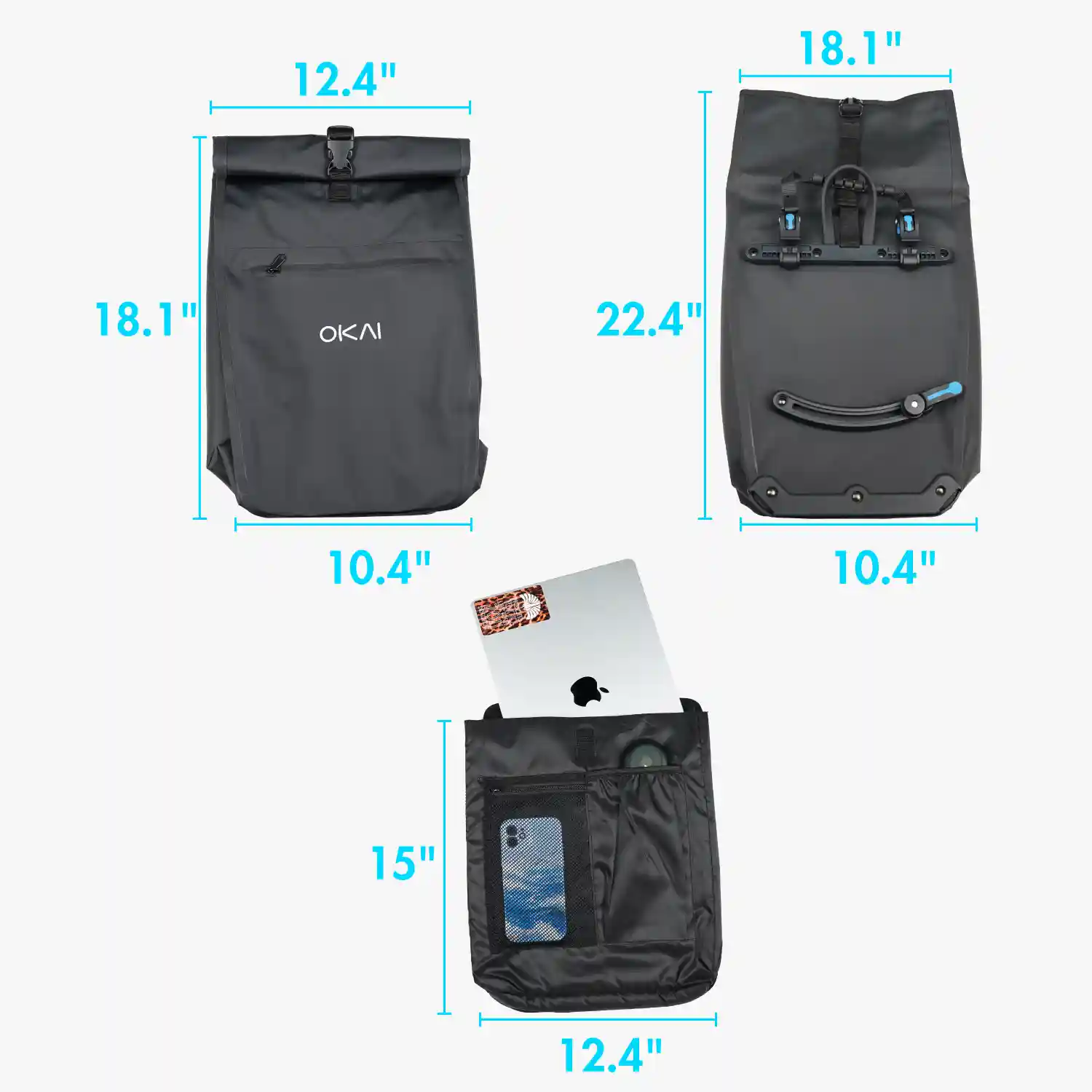 Waterproof Bike Panniers (2 Pack) - Image 3